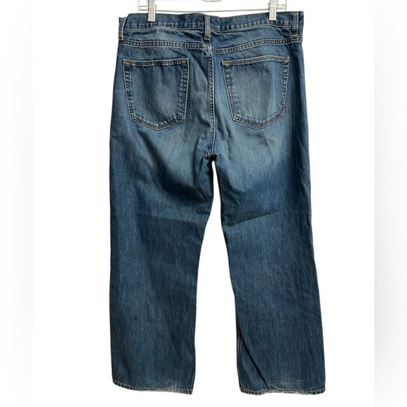 Banana Republic Men's Relaxed Fit Jeans Size 36x30 Blue Faded Light Distress - Picture 7 of 16